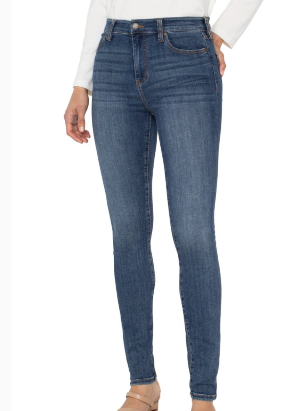 Liverpool Abby Skinny Jeans Womens 2 / 26 Blue Mid Rise Casual Performance